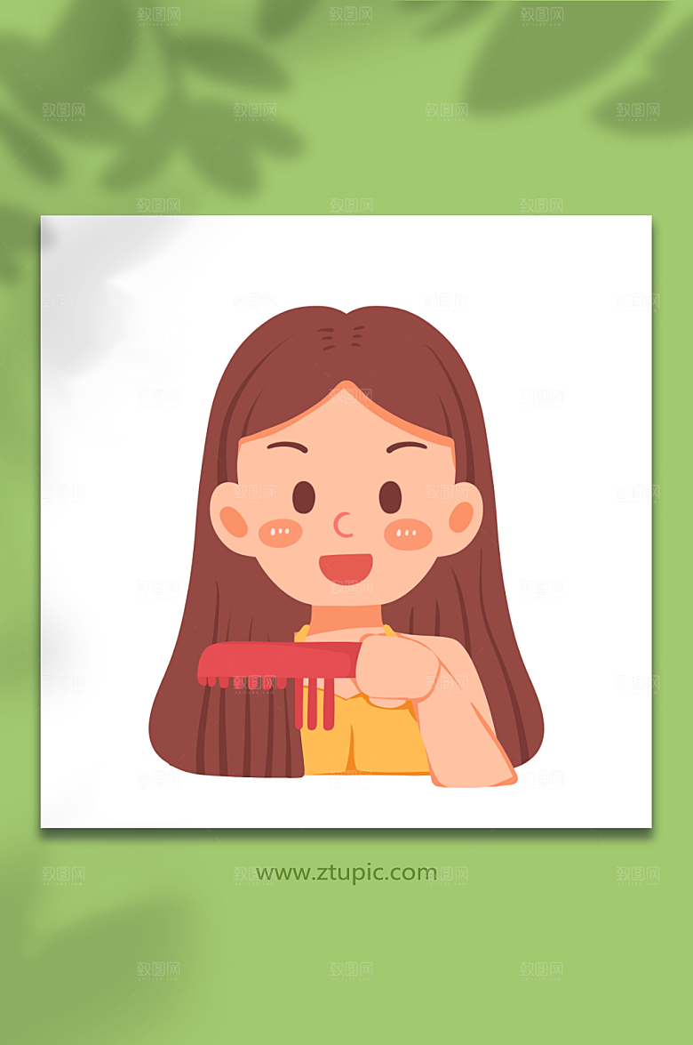 简洁女性面部清洁头部护理设计