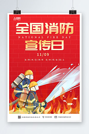 关注119全国消防宣传日知识海报