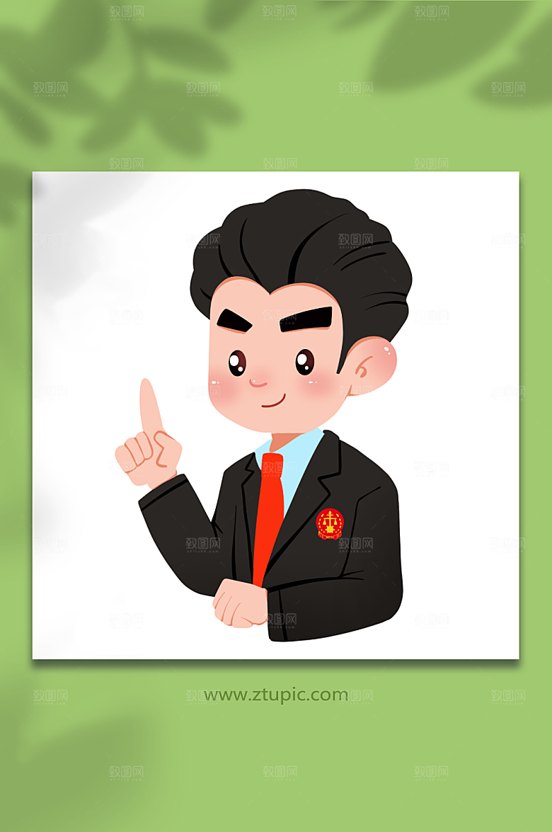 扁平法官检察官律师人物插画素材