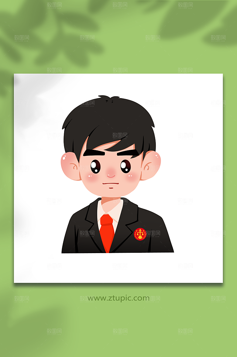 扁平男法官检察官律师插画素材