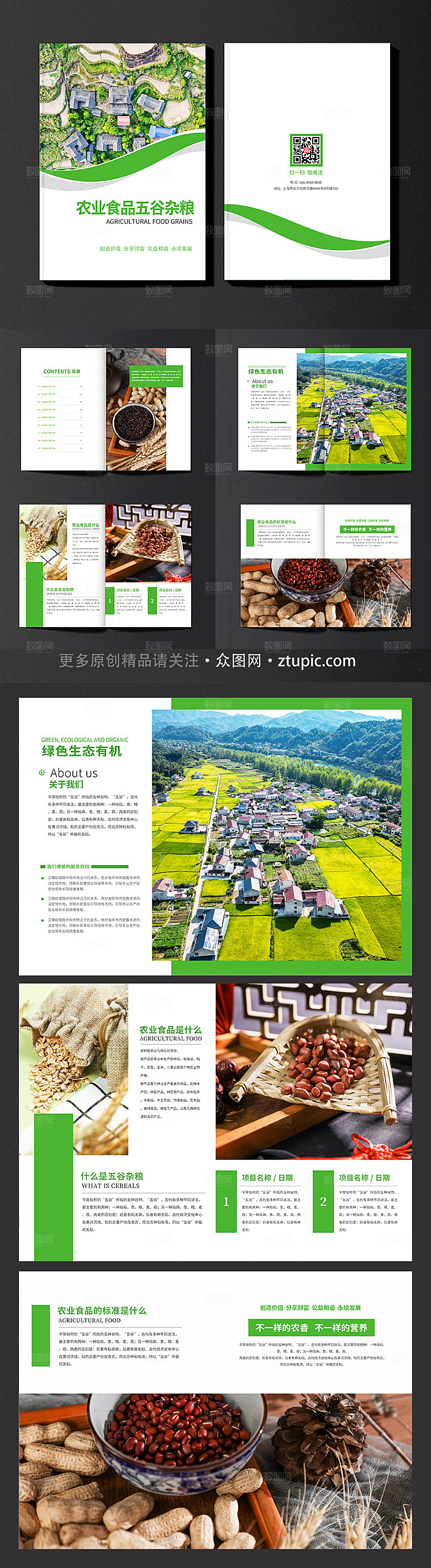 商务农业食品五谷杂粮画册设计