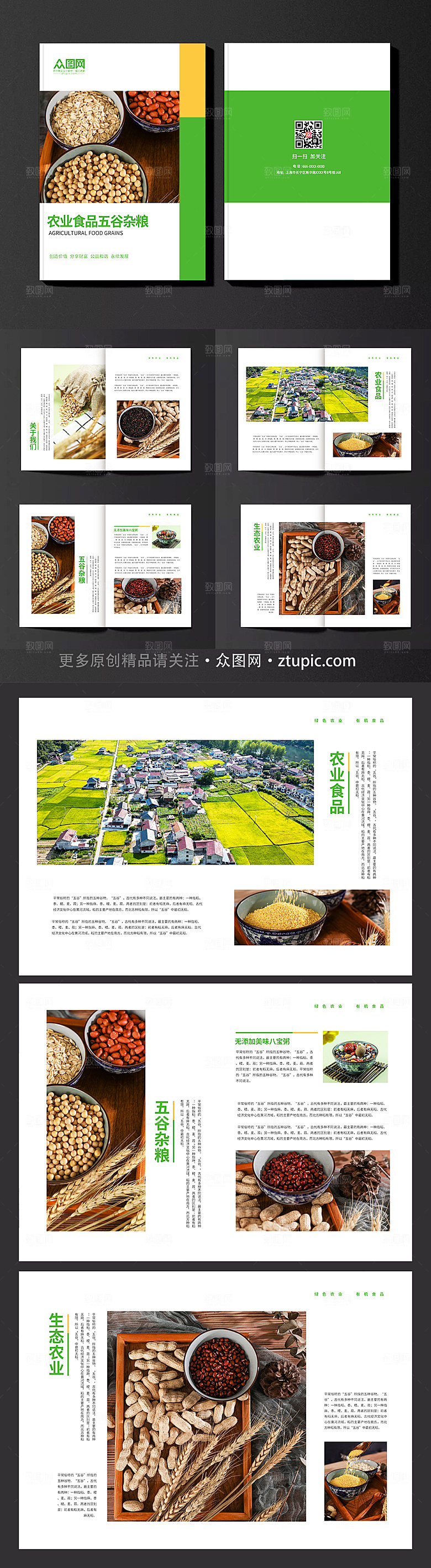 商务农业食品五谷杂粮画册设计