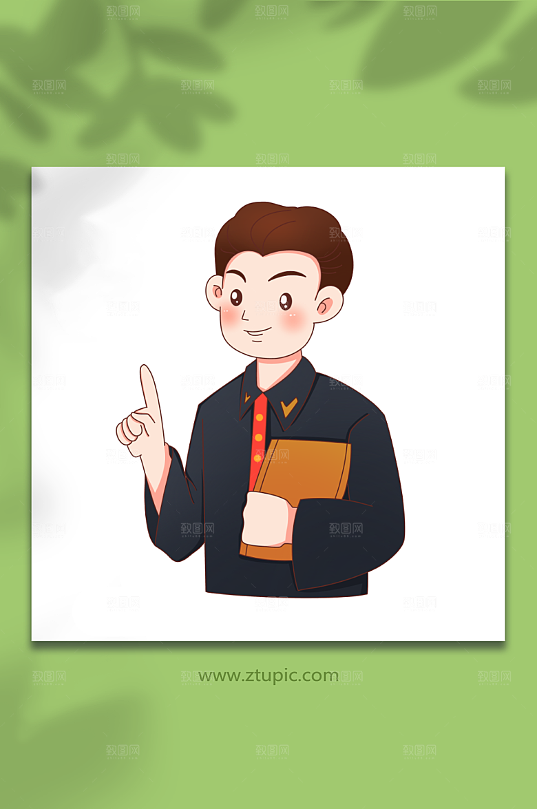 档案袋法官律师人物元素插画
