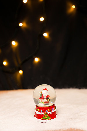 水晶球圣诞节物品元素摄影图片