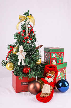 圣诞树物品圣诞节元素摄影图片