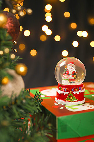 水晶球圣诞物品元素摄影图片