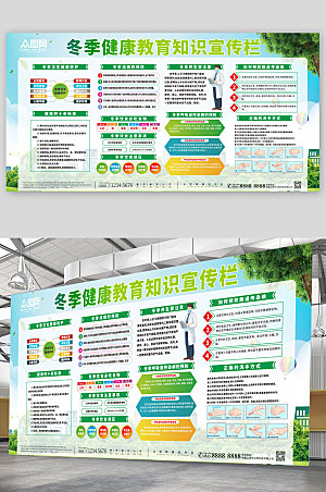 绿色医疗健康宣传栏展板