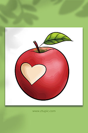 美味平安夜苹果水果元素插画