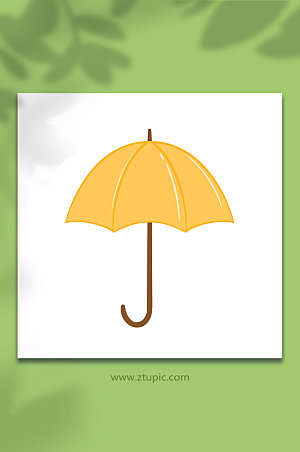 可爱跳蚤市场雨伞元素插画