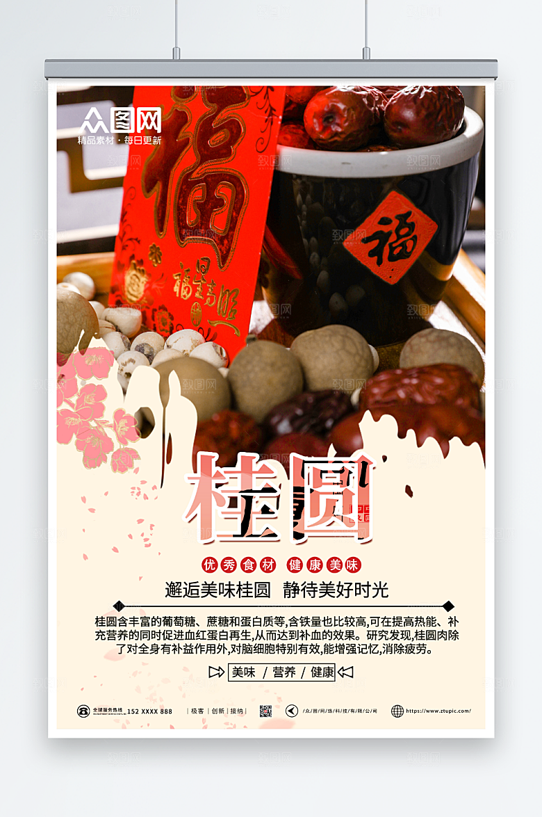 营养美味桂圆宣传海报