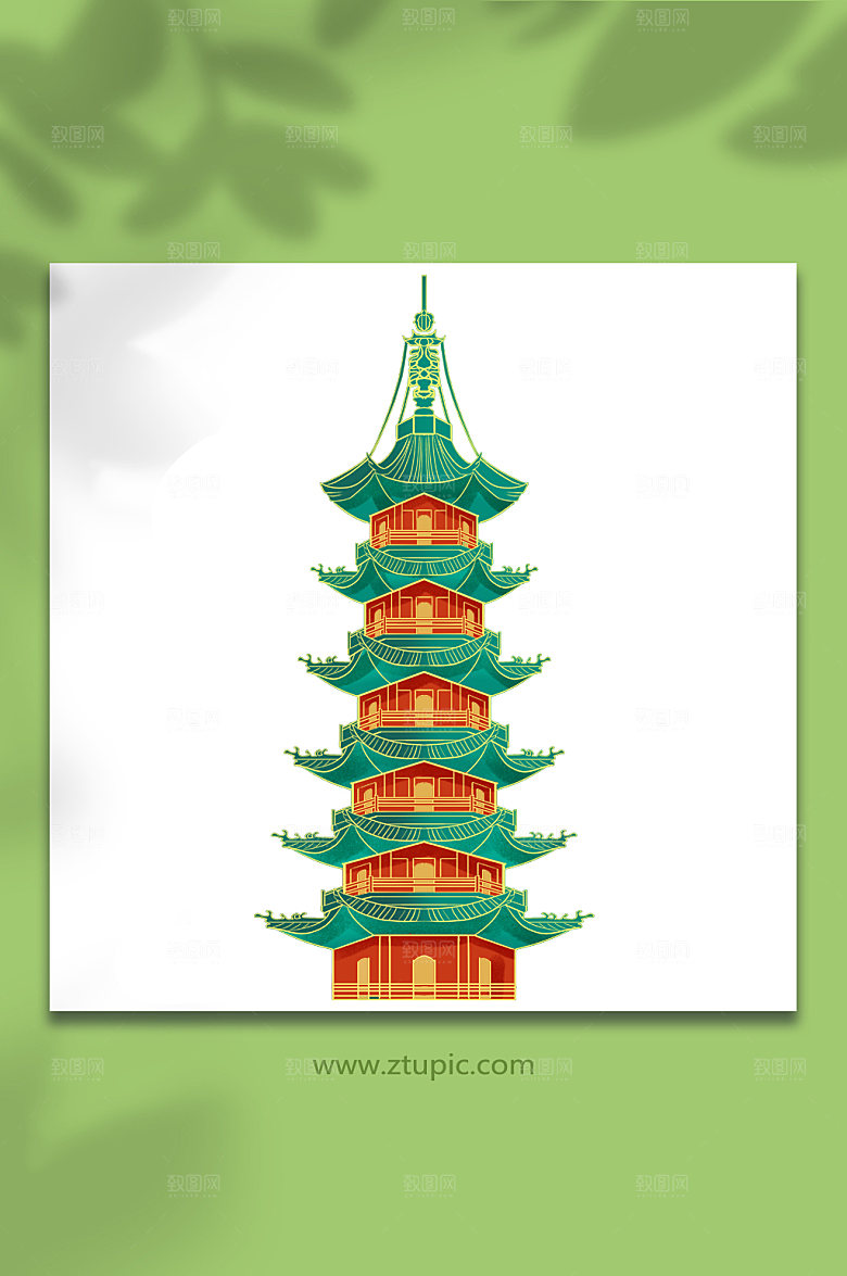 精美宁波天封塔建筑元素
