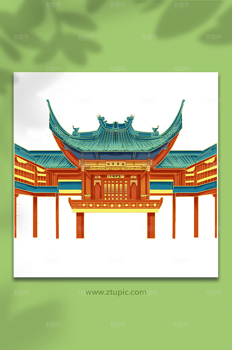 国潮宁波天一阁建筑元素
