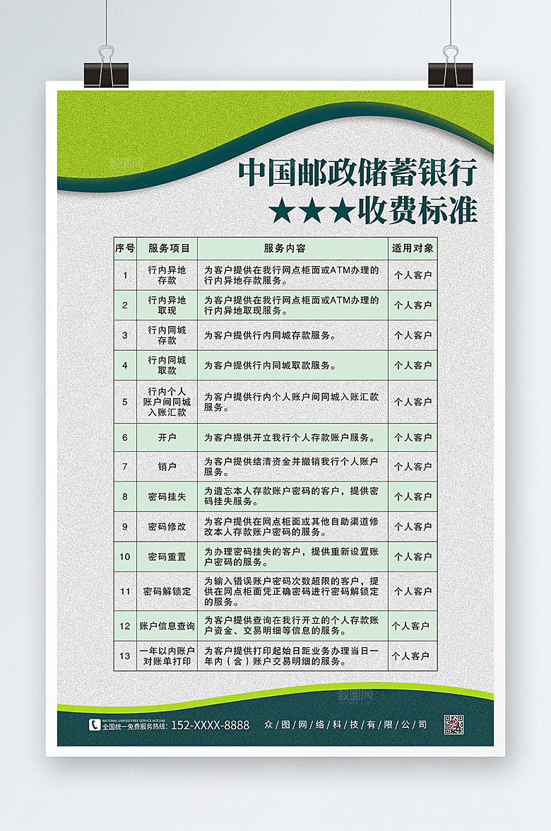 创意中国邮政收费海报