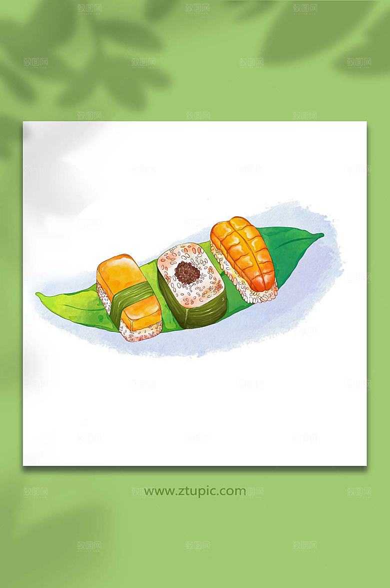 矢量寿司日料美食元素插画