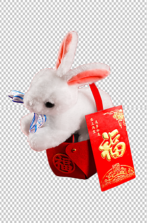 兔子玩偶春节PNG免抠元素