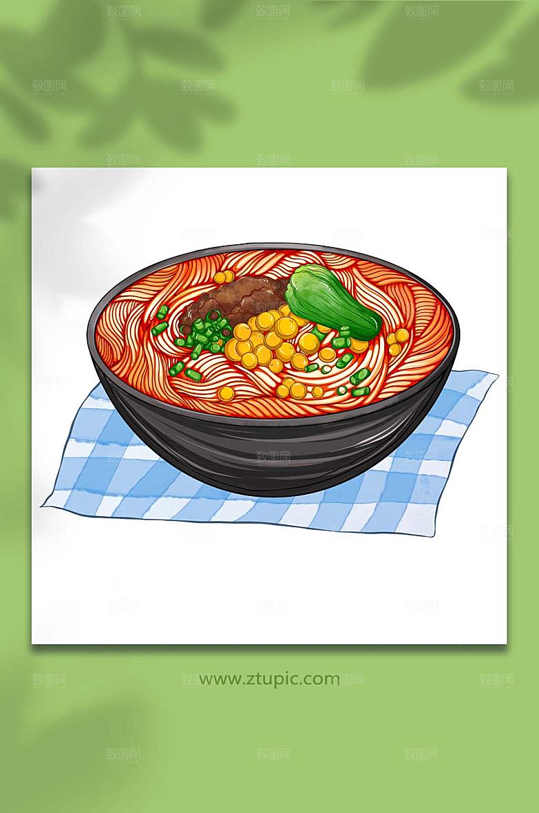 创意重庆特色美食元素插画