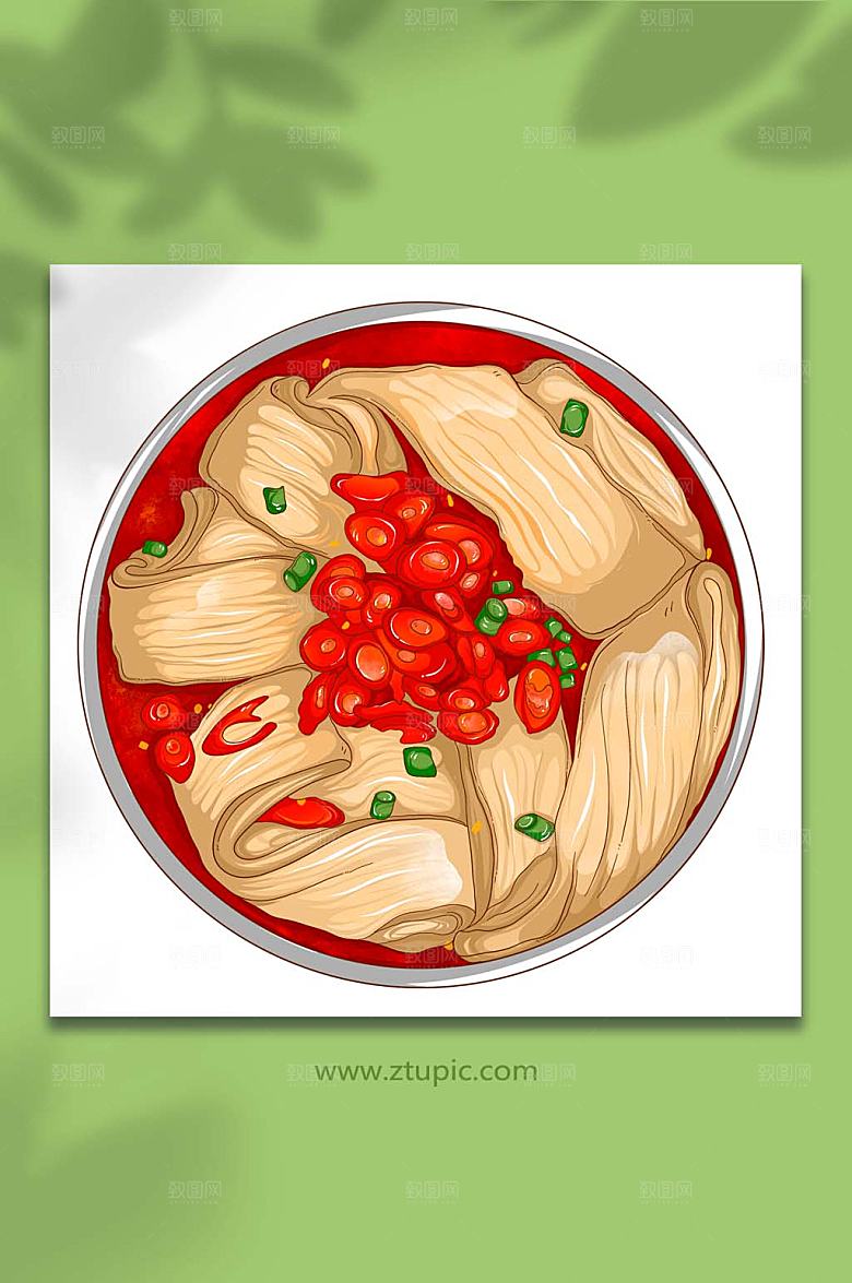 矢量重庆火锅美食元素插画