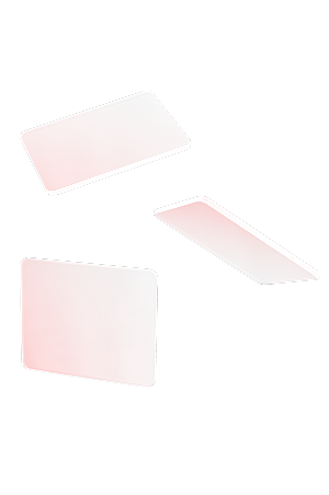 3D立体粉白色渐变几何圆形玻璃元素