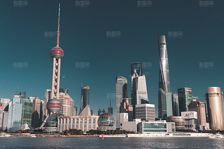 浦东外滩风光摄影图