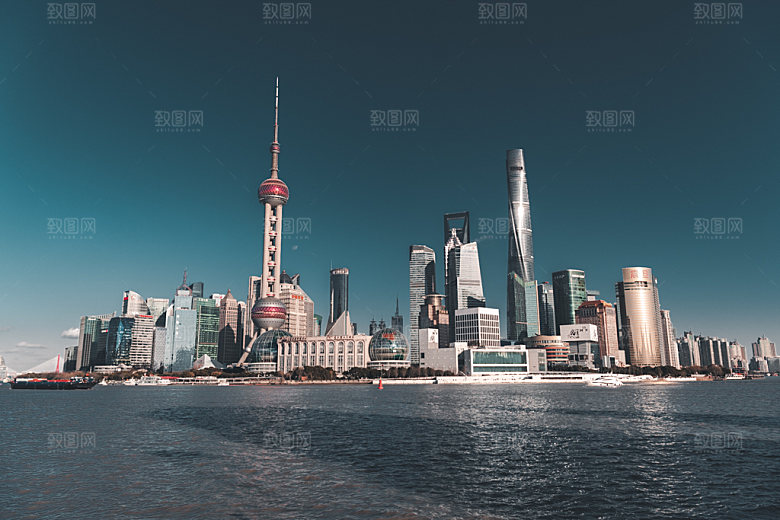 上海陆家嘴风光摄影图