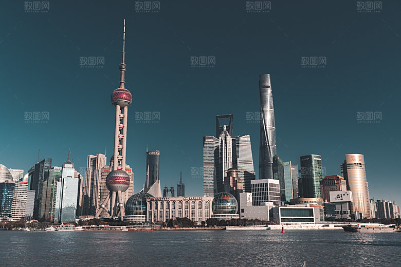 上海陆家嘴金融中心摄影图
