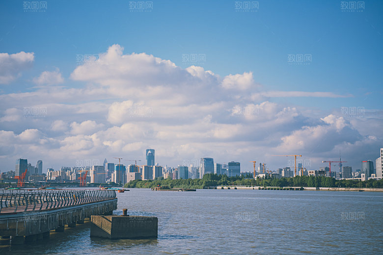 徐汇滨江黄浦江摄影图