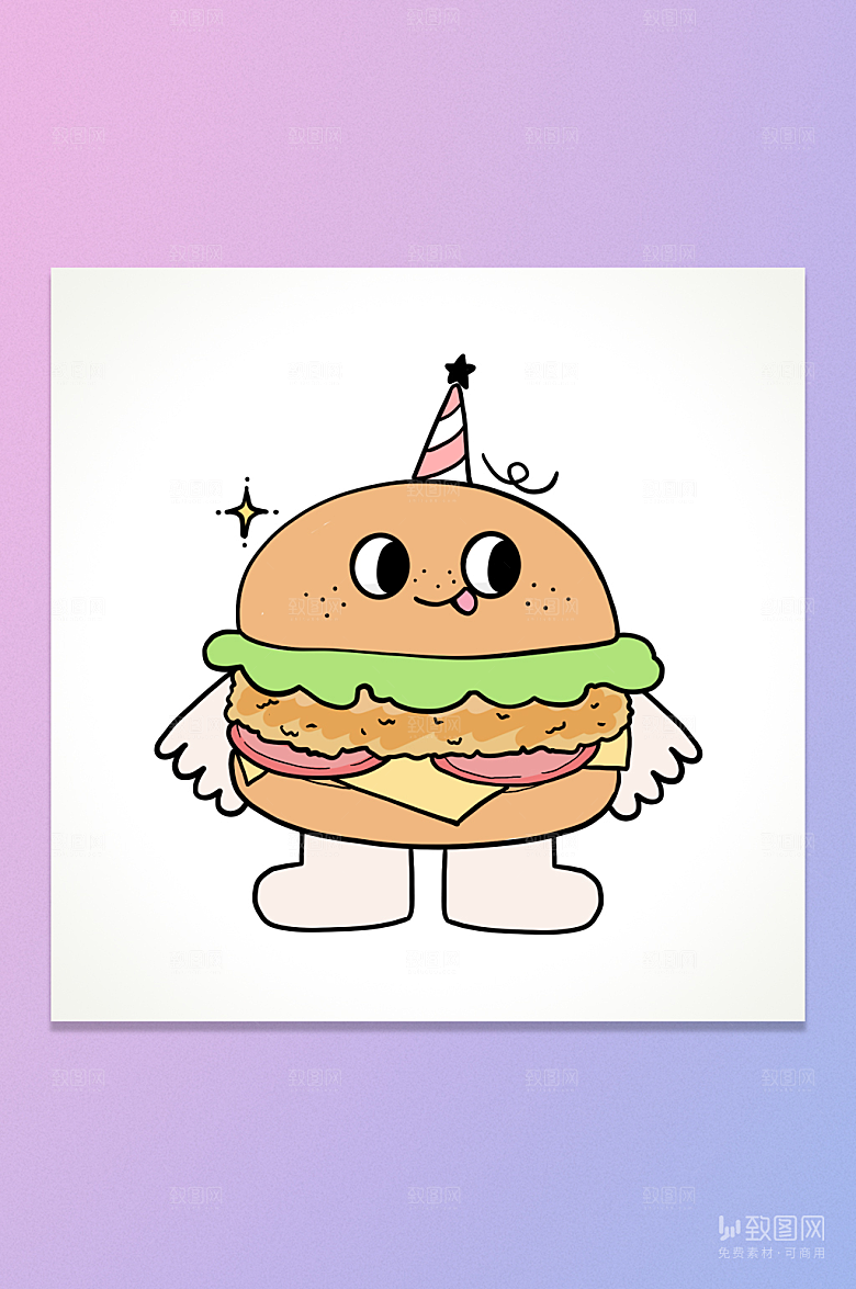 doodle风创意扁平风板绘插画