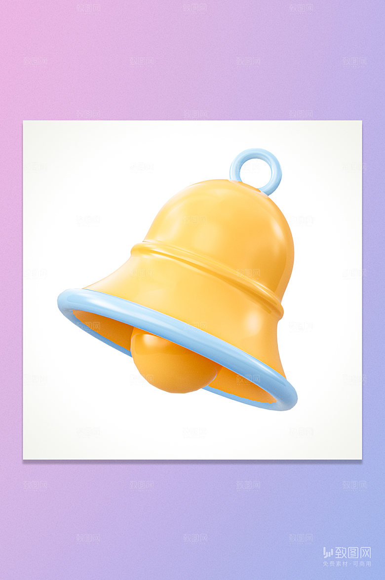 3D/C4D立体卡通促销铃铛