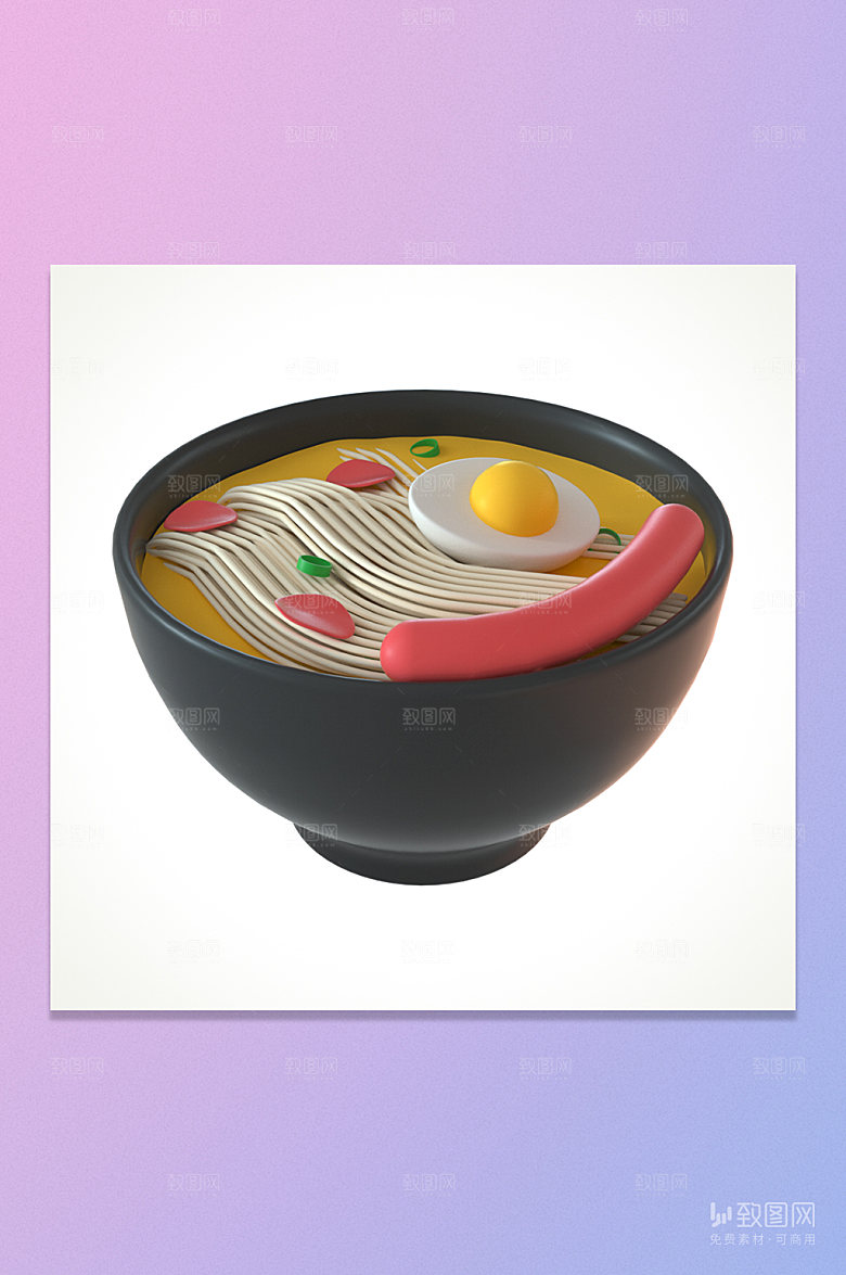 C4D/3D拉面食物美食