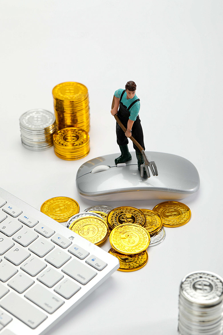 金融民工理财创意摄影图