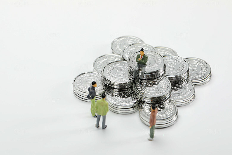 金融创意小人摄影图
