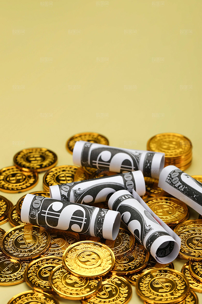 金融钞票组合摄影图