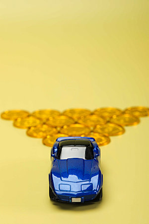 金币汽车金融创意摄影图