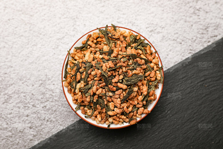 玄米茶静物特写摄影图