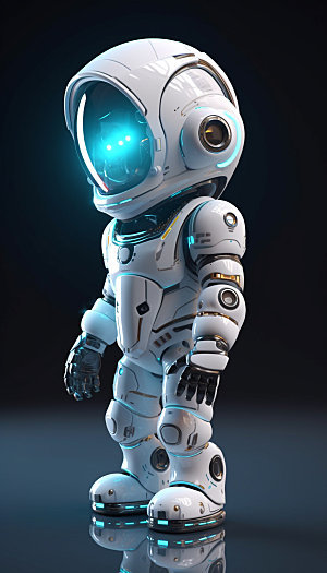 机器人宇航员立体3D形象
