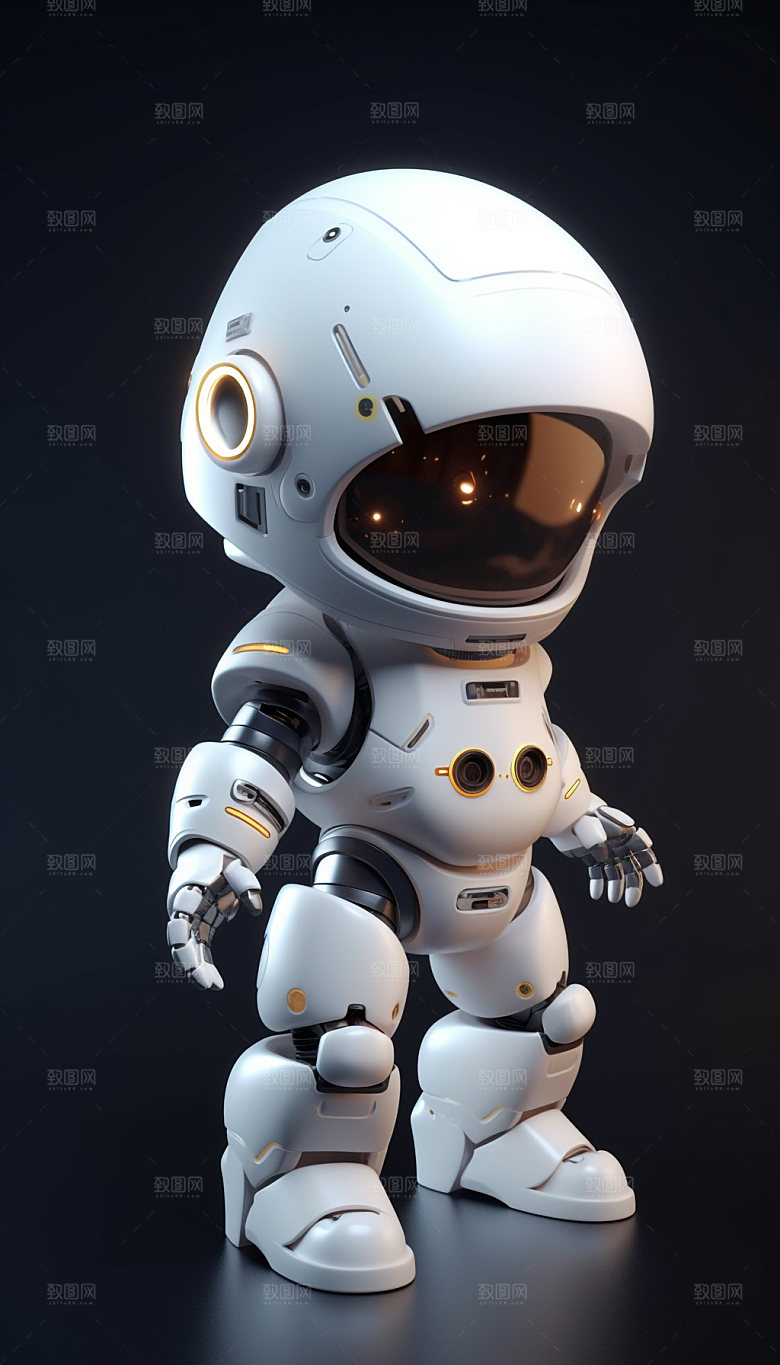 机器人卡通Q版3D形象
