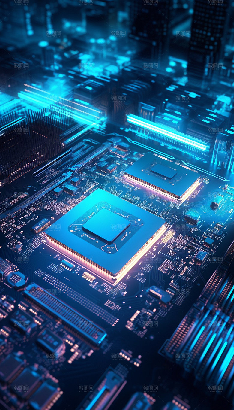 AI科技纳米电路板模型
