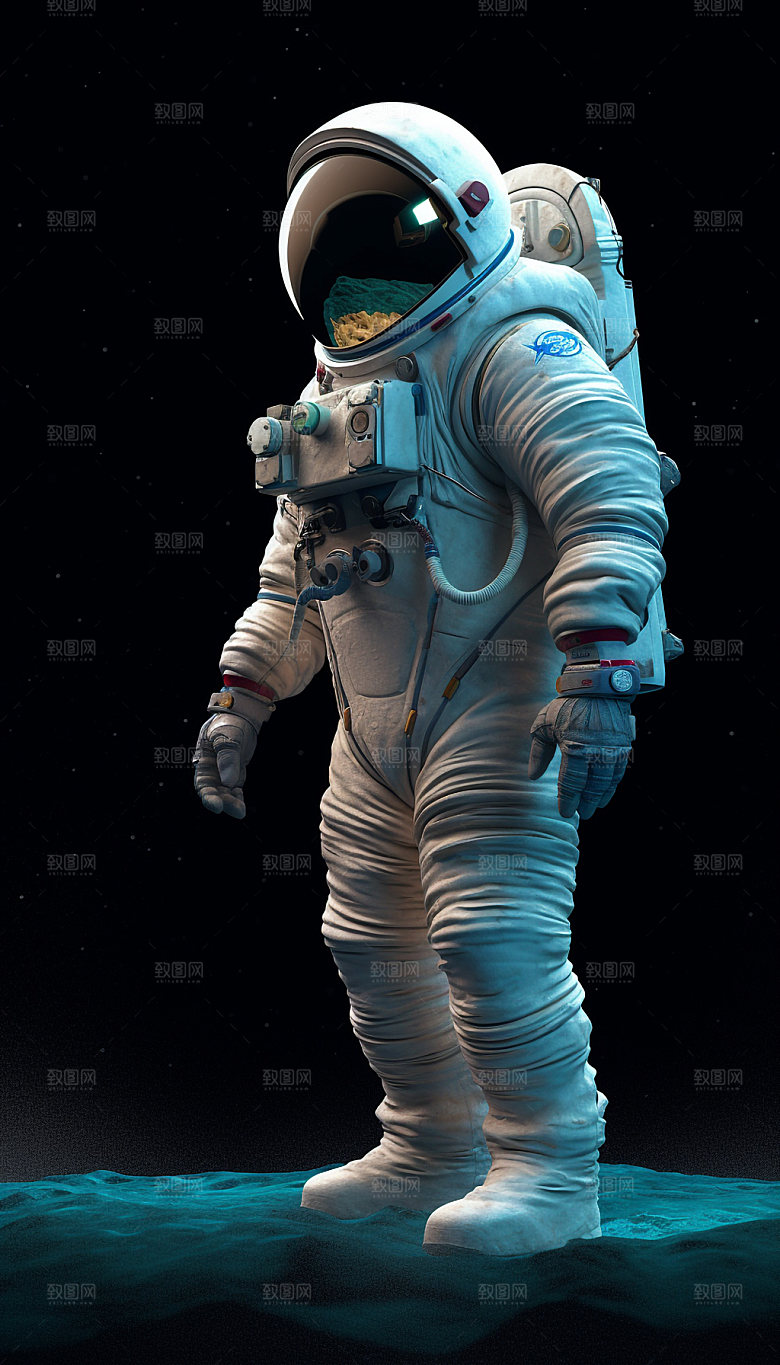 宇航员探索宇宙CG插画