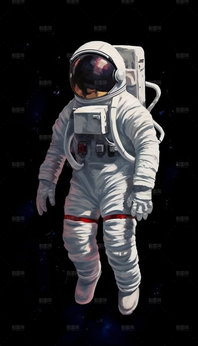 未来科幻宇航员插画