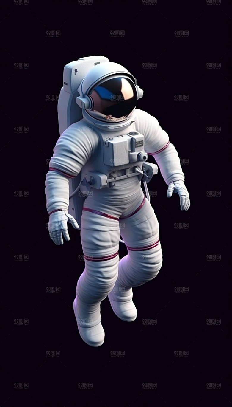 CG特效宇航员太空插画