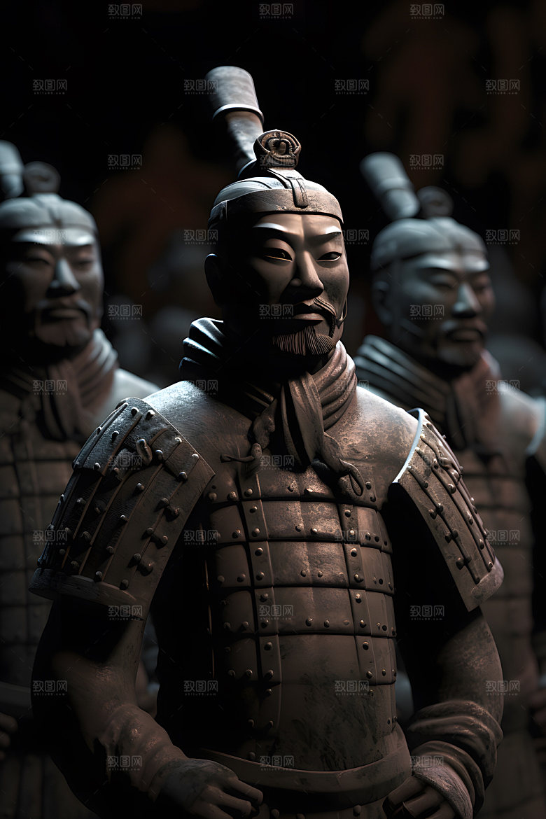 博物馆日兵马俑文物模型