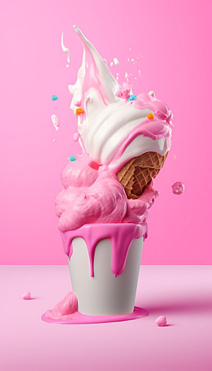 冰淇淋3D渲染效果图