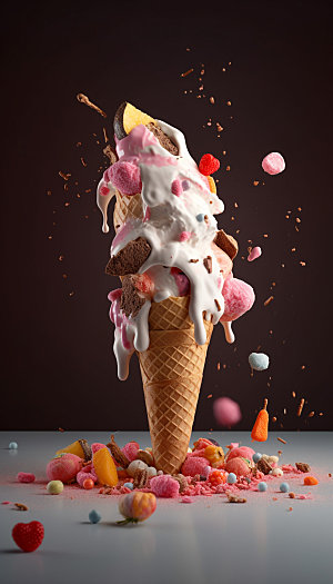 冰淇淋3D渲染效果图