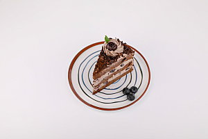 巧克力蛋糕甜品美食摄影图