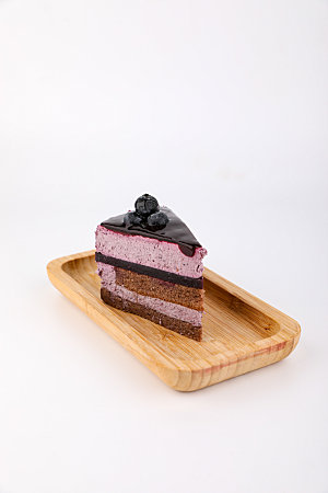 蓝莓蛋糕甜品美食摄影图