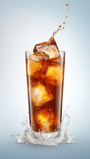 冰镇饮料广告创意摄影图