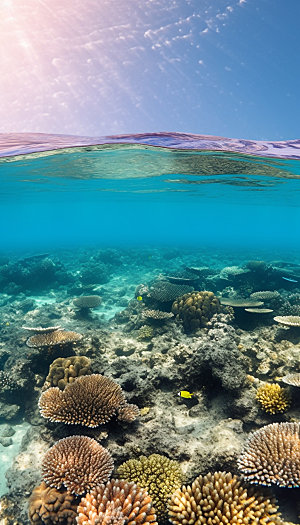 海洋生物海底风光背景图