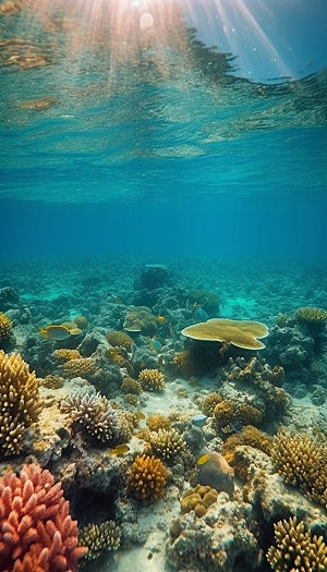 海底景色潜水风光摄影图