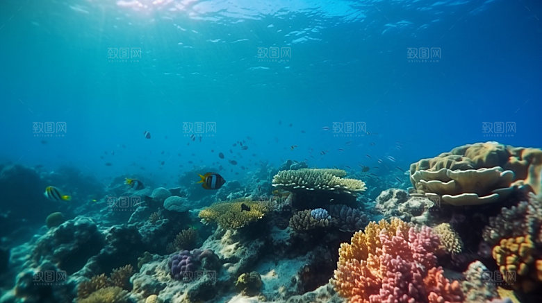 海底景色潜水风光摄影图