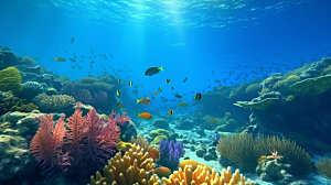 海洋生物海底世界风景图